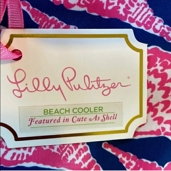 Lilly Pulitzer Beach Cooler in CUTE AS SHELL Summer Beach Bag NEW - Picture 2 of 6